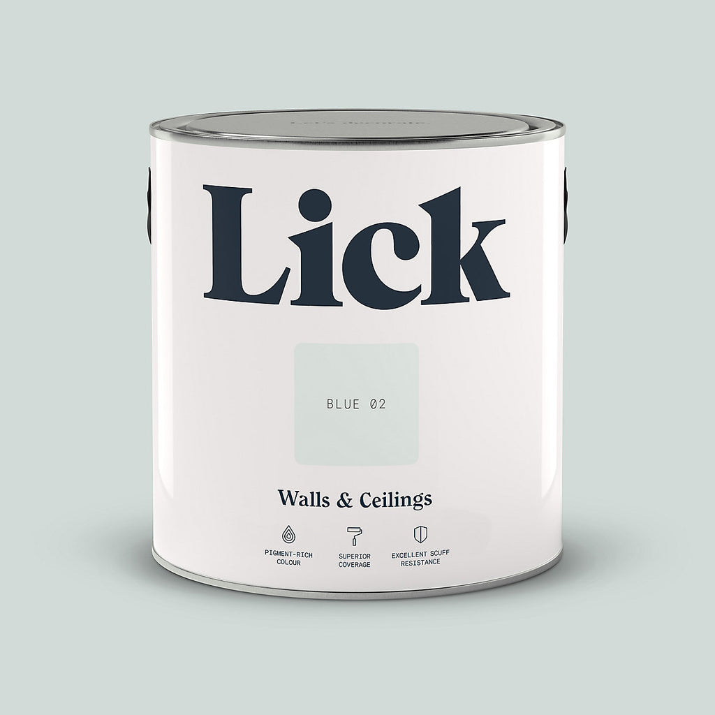 Lick Blue 02 Matt Emulsion paint, 2.5L