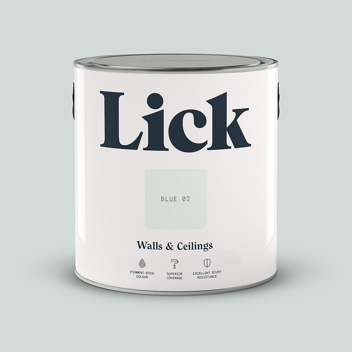 Lick Blue 02 Matt Emulsion paint, 2.5L