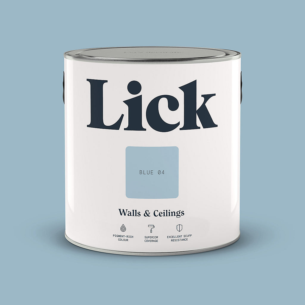 Lick Blue 04 Matt Emulsion paint, 2.5L