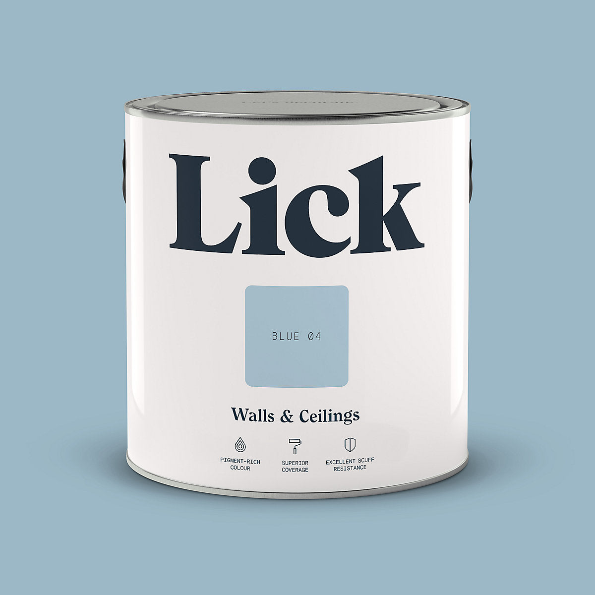 Lick Blue 04 Matt Emulsion paint, 2.5L