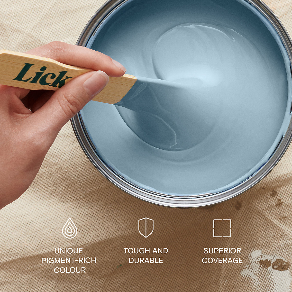 Lick Blue 04 Matt Emulsion paint, 2.5L