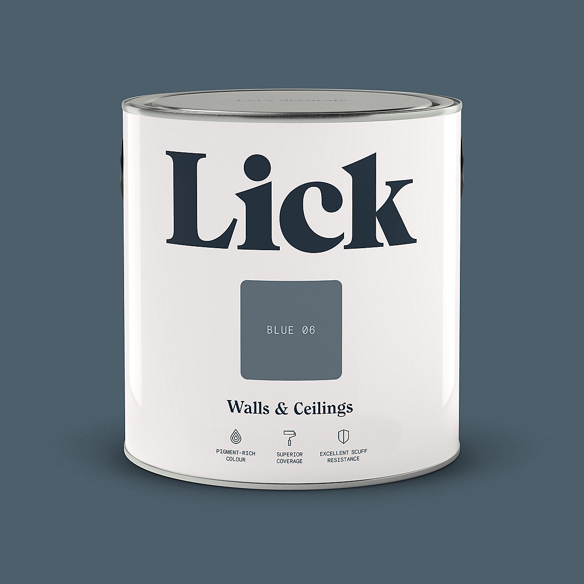 Lick Blue 06 Matt Emulsion paint, 2.5L