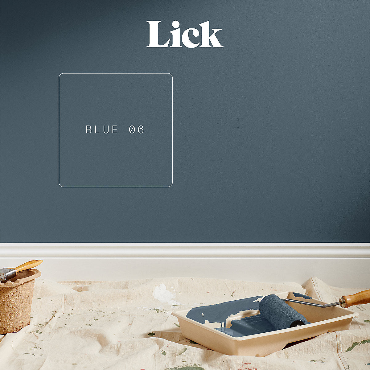 Lick Blue 06 Matt Emulsion paint, 2.5L