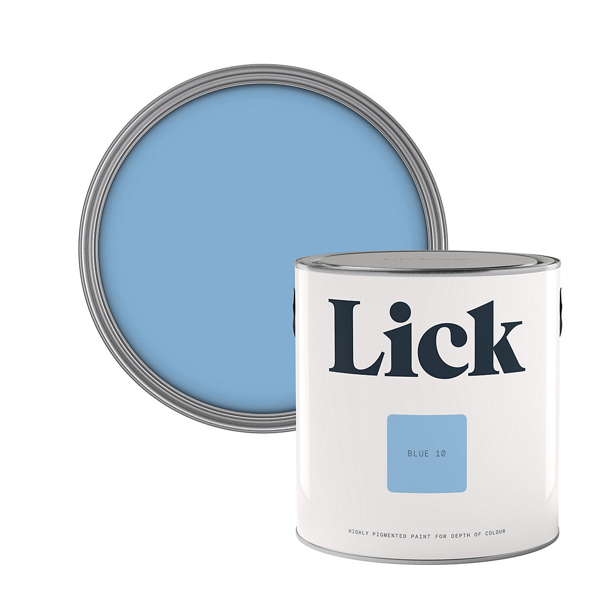 Lick Blue 10 Eggshell Emulsion paint, 2.5L