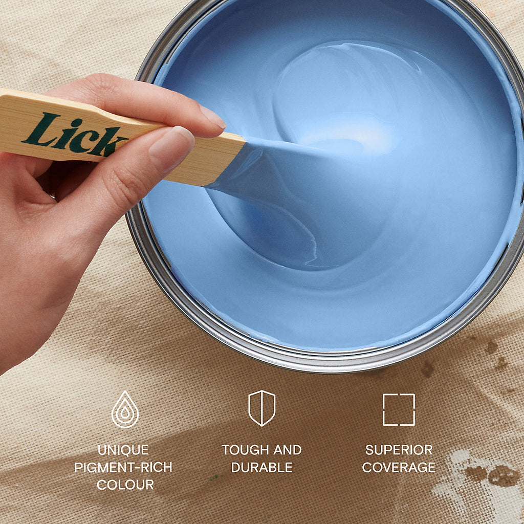 Lick Blue 10 Eggshell Emulsion paint, 2.5L