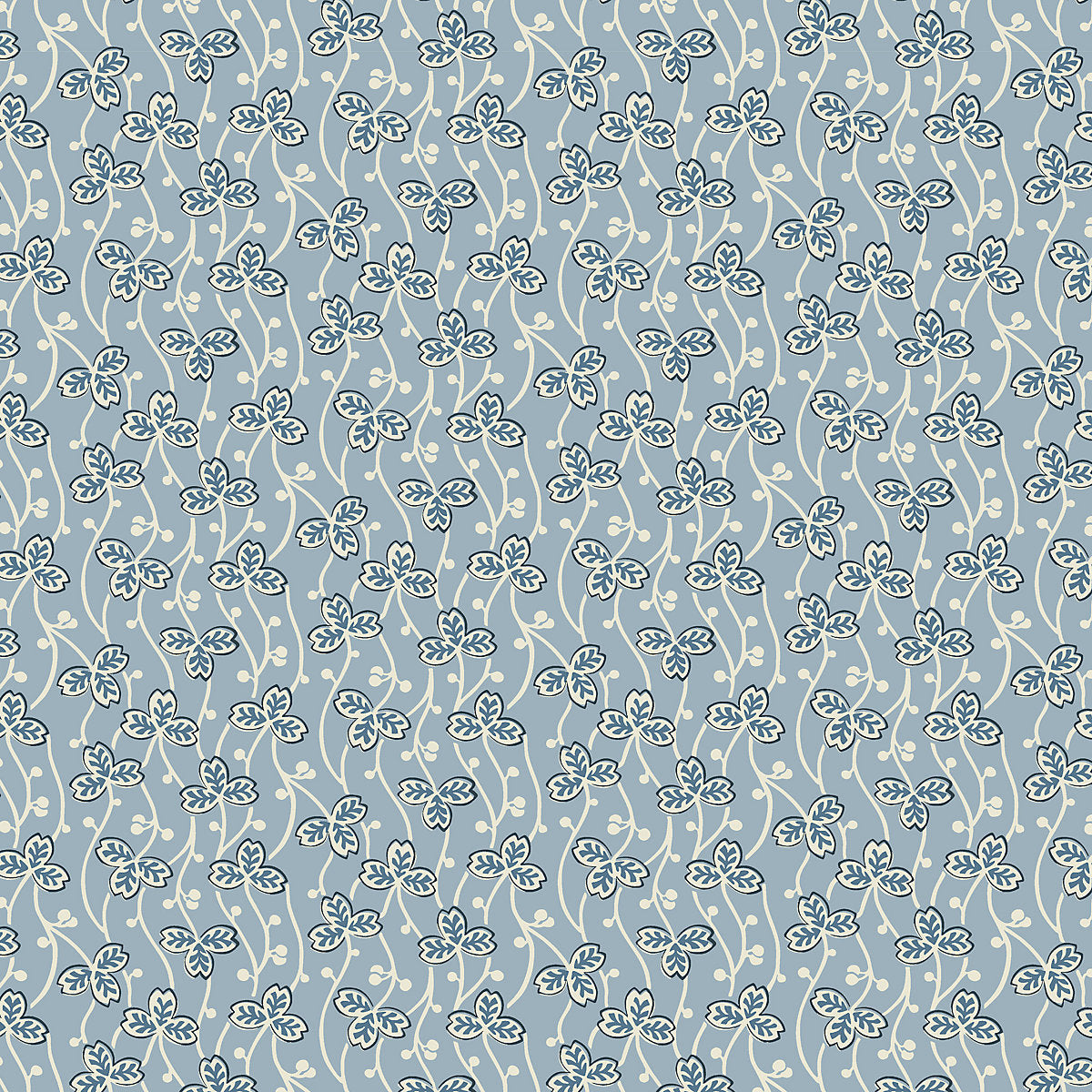 Lick Blue & White Clover 03 Textured Wallpaper