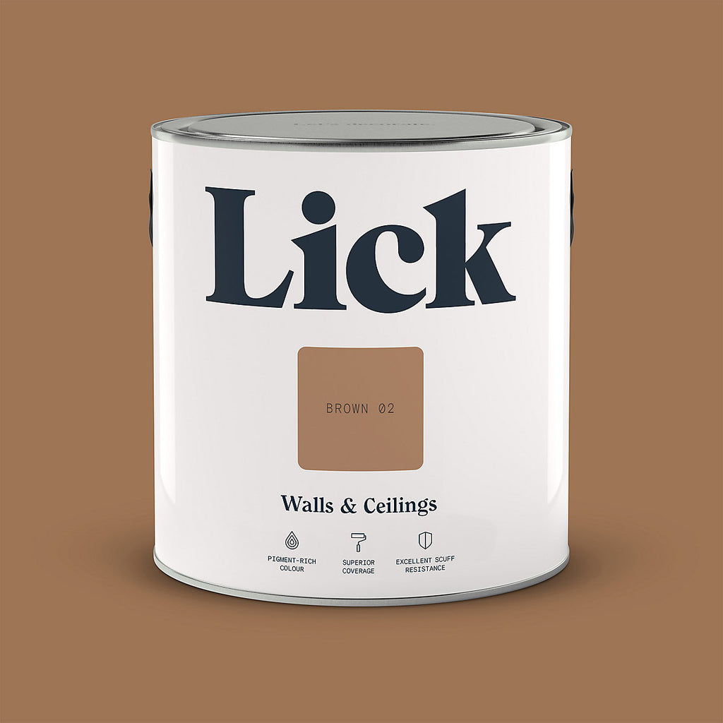 Lick Brown 02 Matt Emulsion paint, 2.5L