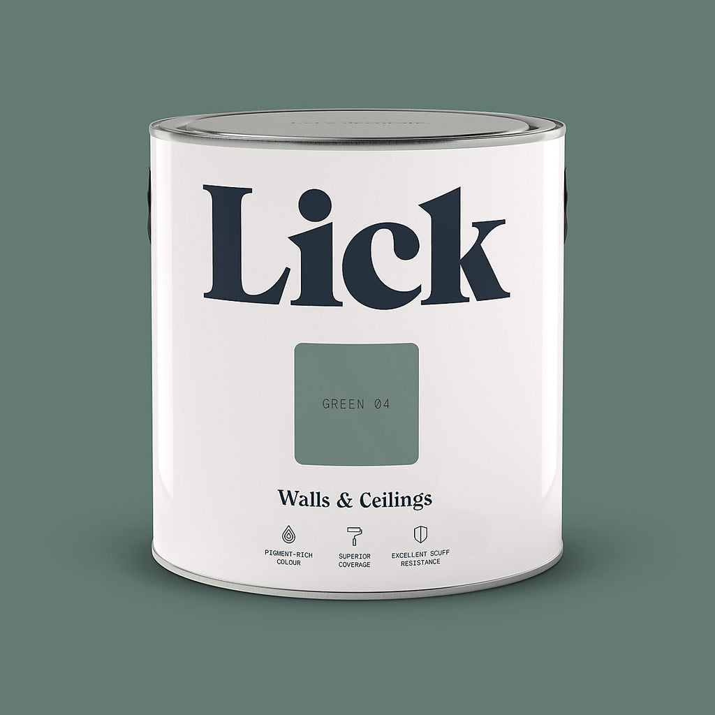 Lick Green 04 Matt Emulsion paint, 2.5L
