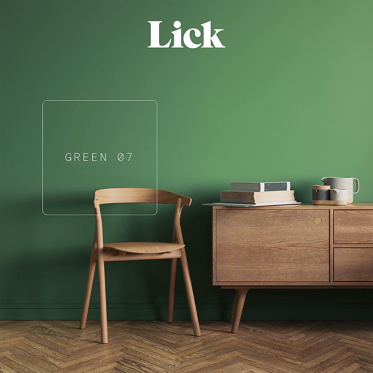 Lick Green 07 Eggshell Emulsion paint, 2.5L