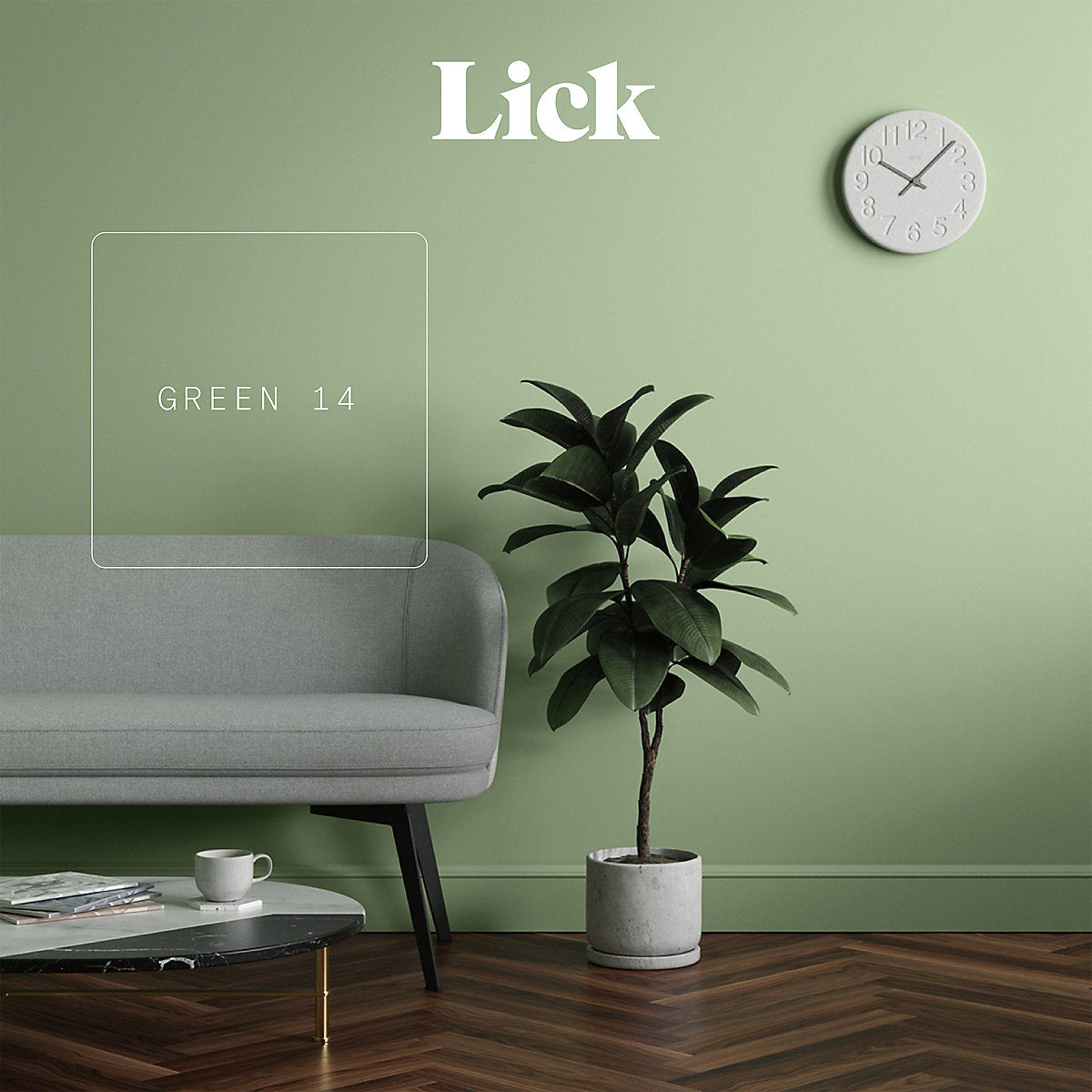 Lick Green 14 Matt Emulsion paint, 2.5L