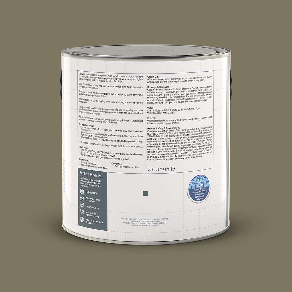 Lick Greige 03 Eggshell Emulsion paint, 2.5L