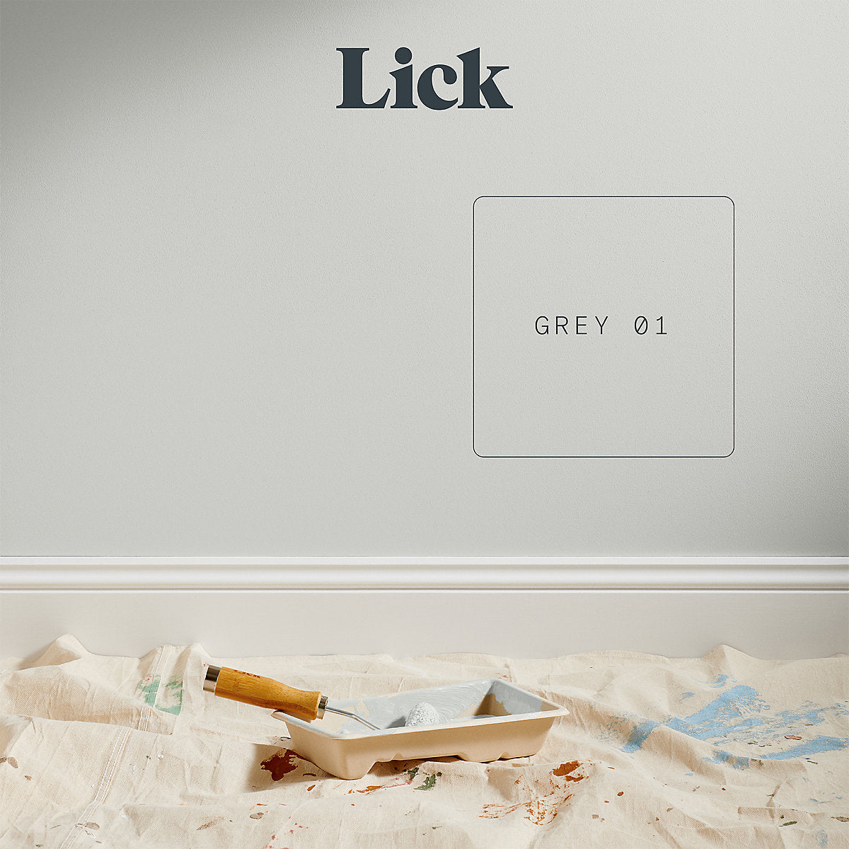 Lick Grey 01 Matt Emulsion paint, 2.5L