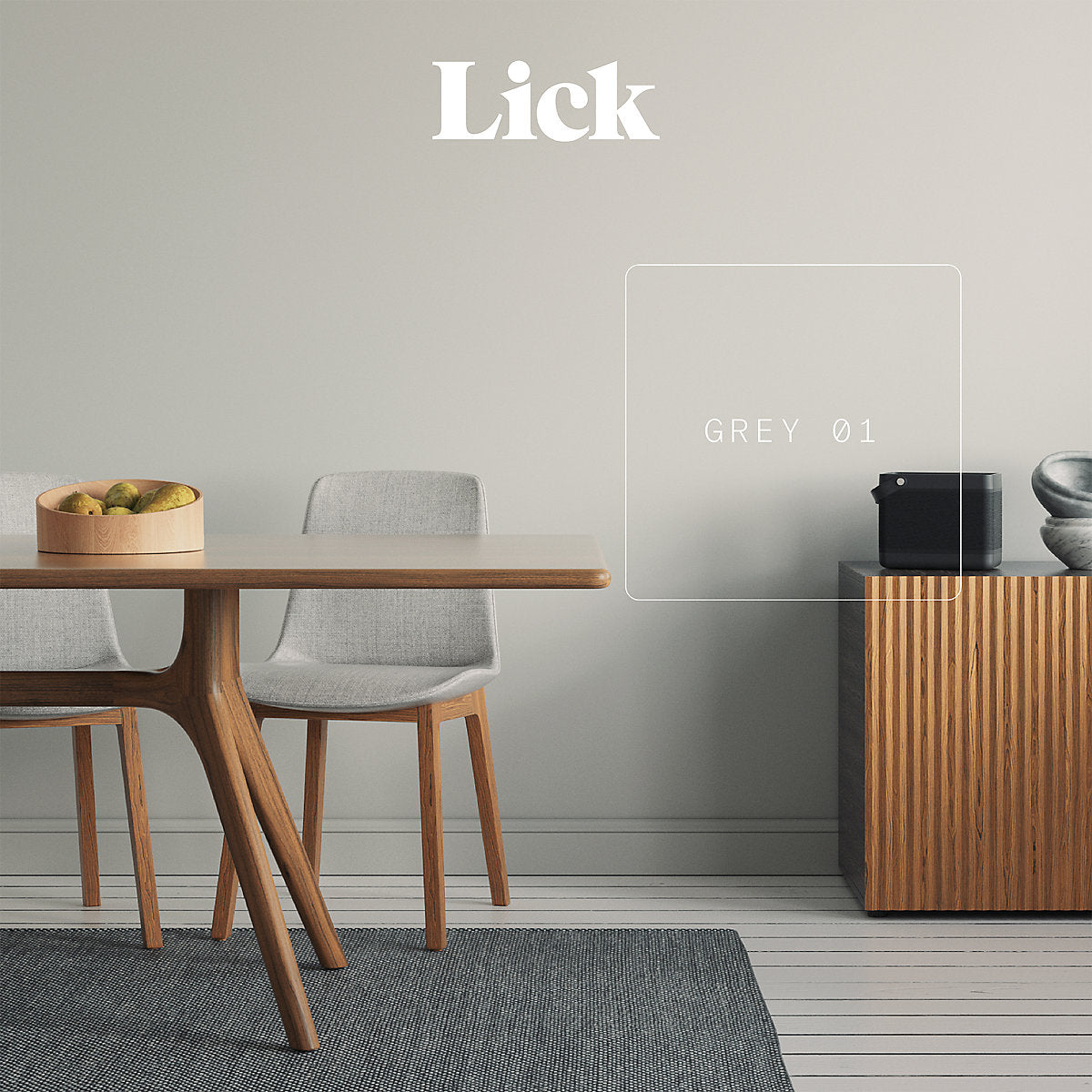 Lick Grey 01 Matt Emulsion paint, 2.5L