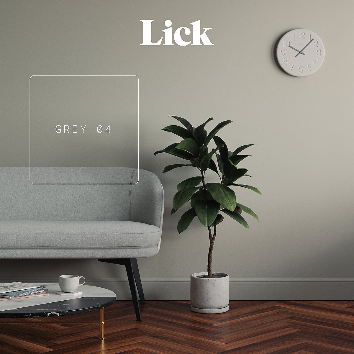 Lick Grey 04 Eggshell Emulsion paint, 2.5L
