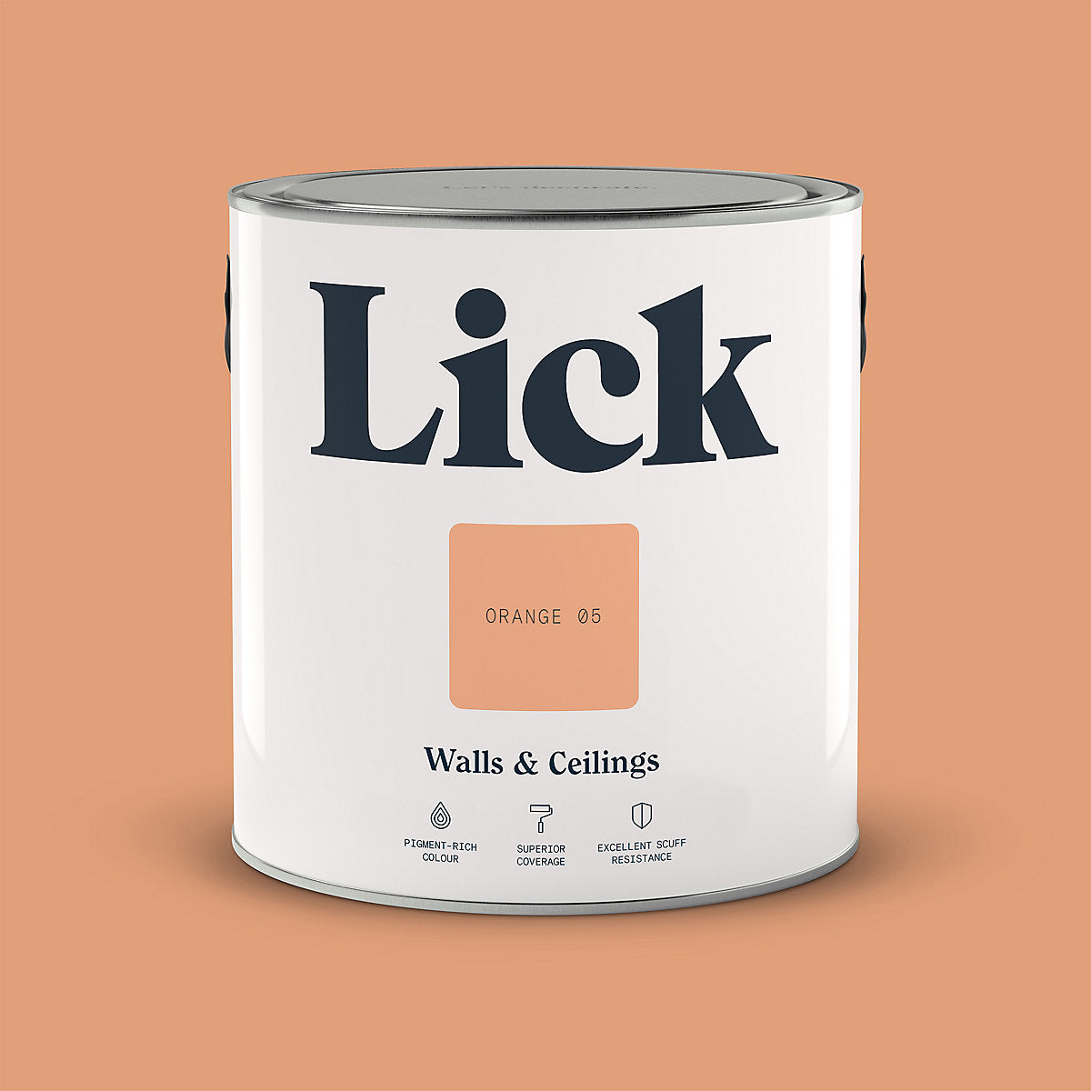 Lick Orange 05 Matt Emulsion paint, 2.5L