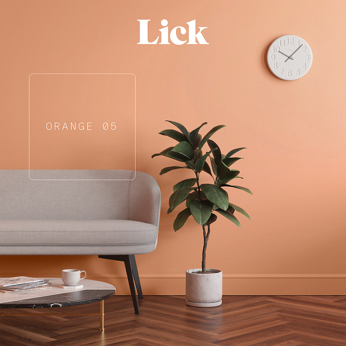 Lick Orange 05 Matt Emulsion paint, 2.5L