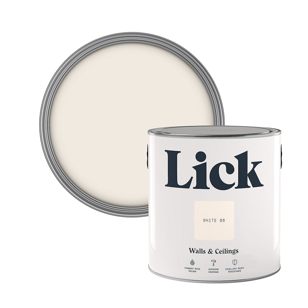 Lick White 06 Matt Emulsion paint, 2.5L