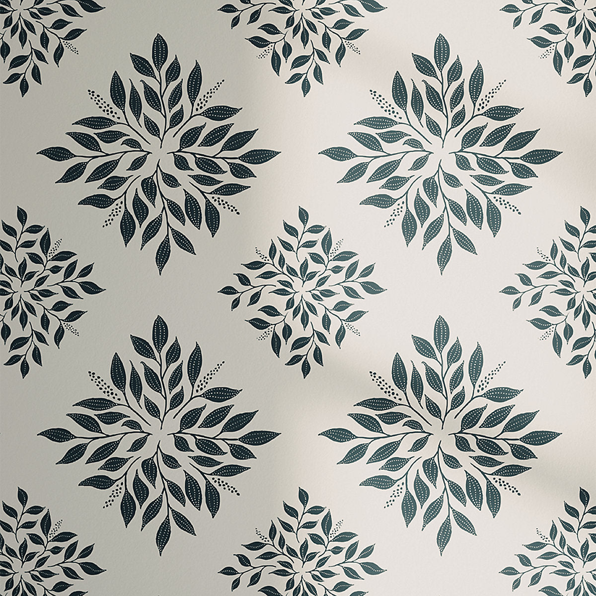 Lick White & Blue Botanical 02 Textured Wallpaper