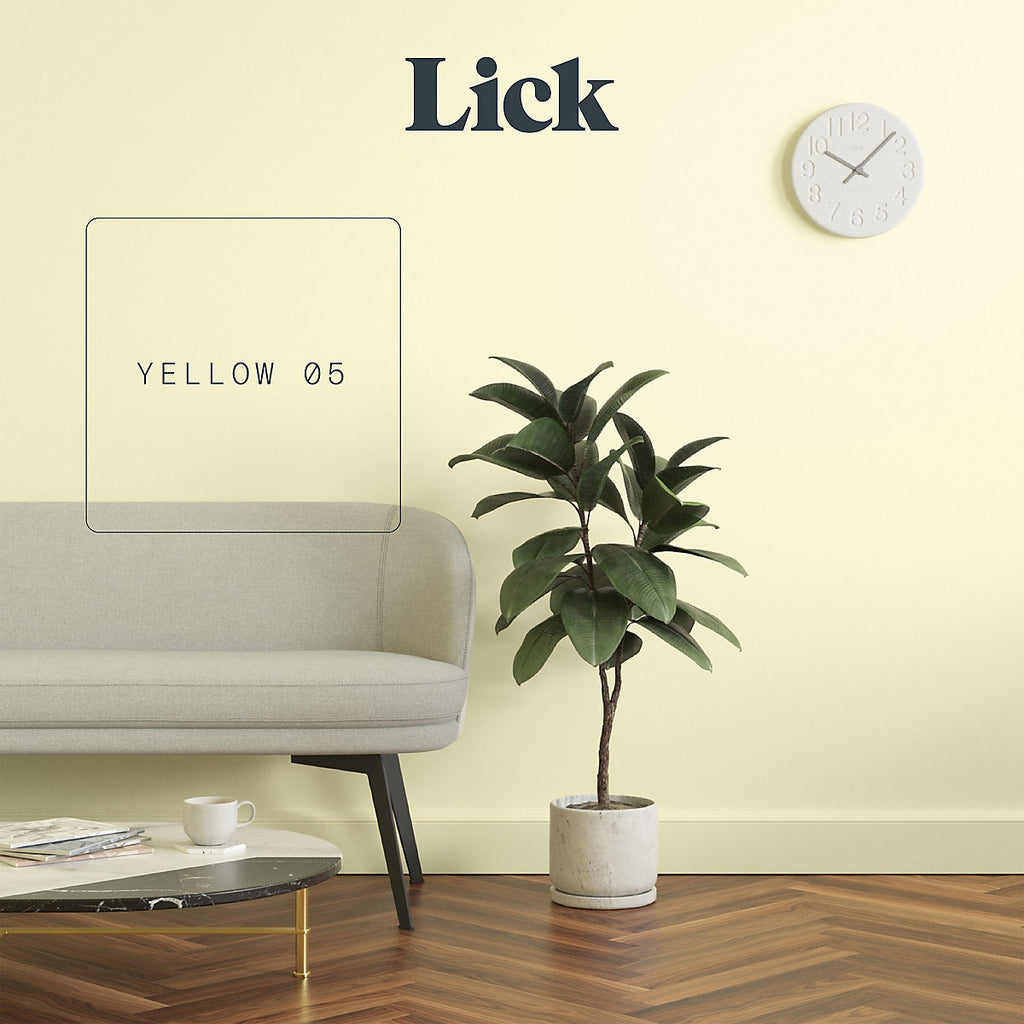 Lick Yellow 05 Eggshell Emulsion paint, 2.5L