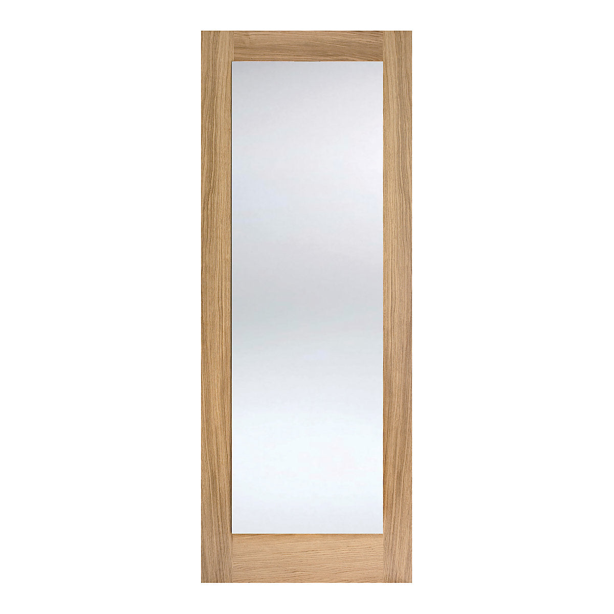 LPD Clear Glazed Classic Light Brown White oak veneer Internal Oak & particleboard Door, (H)1981mm (W)762mm (T)35mm