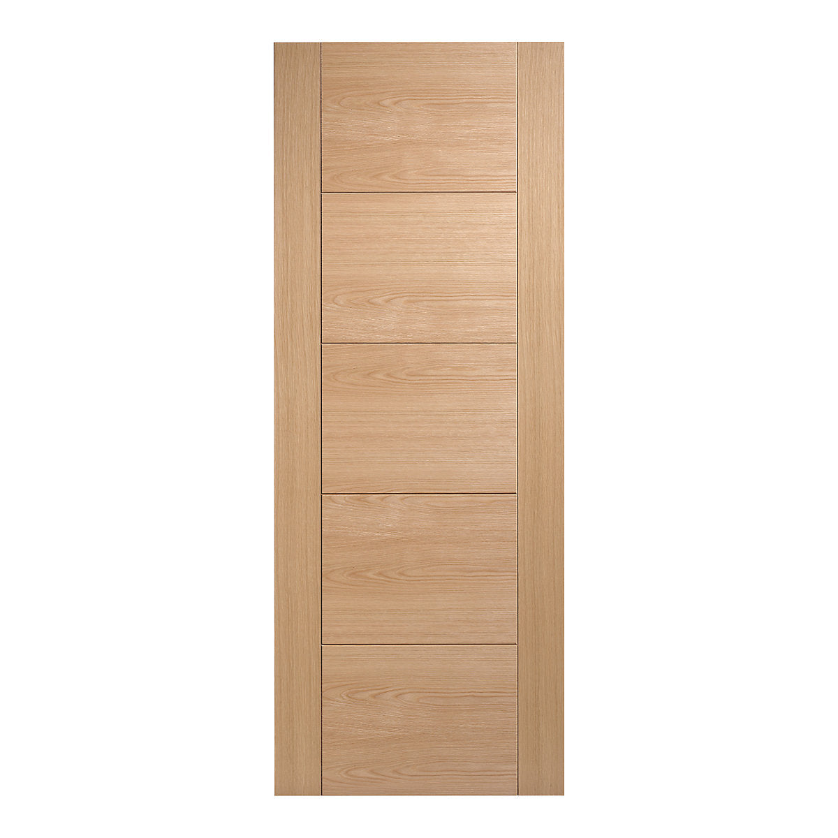 LPD Vancouver Unglazed Modern Light Brown White oak veneer Internal Oak & particleboard Door, (H)1981mm (W)686mm (T)35mm
