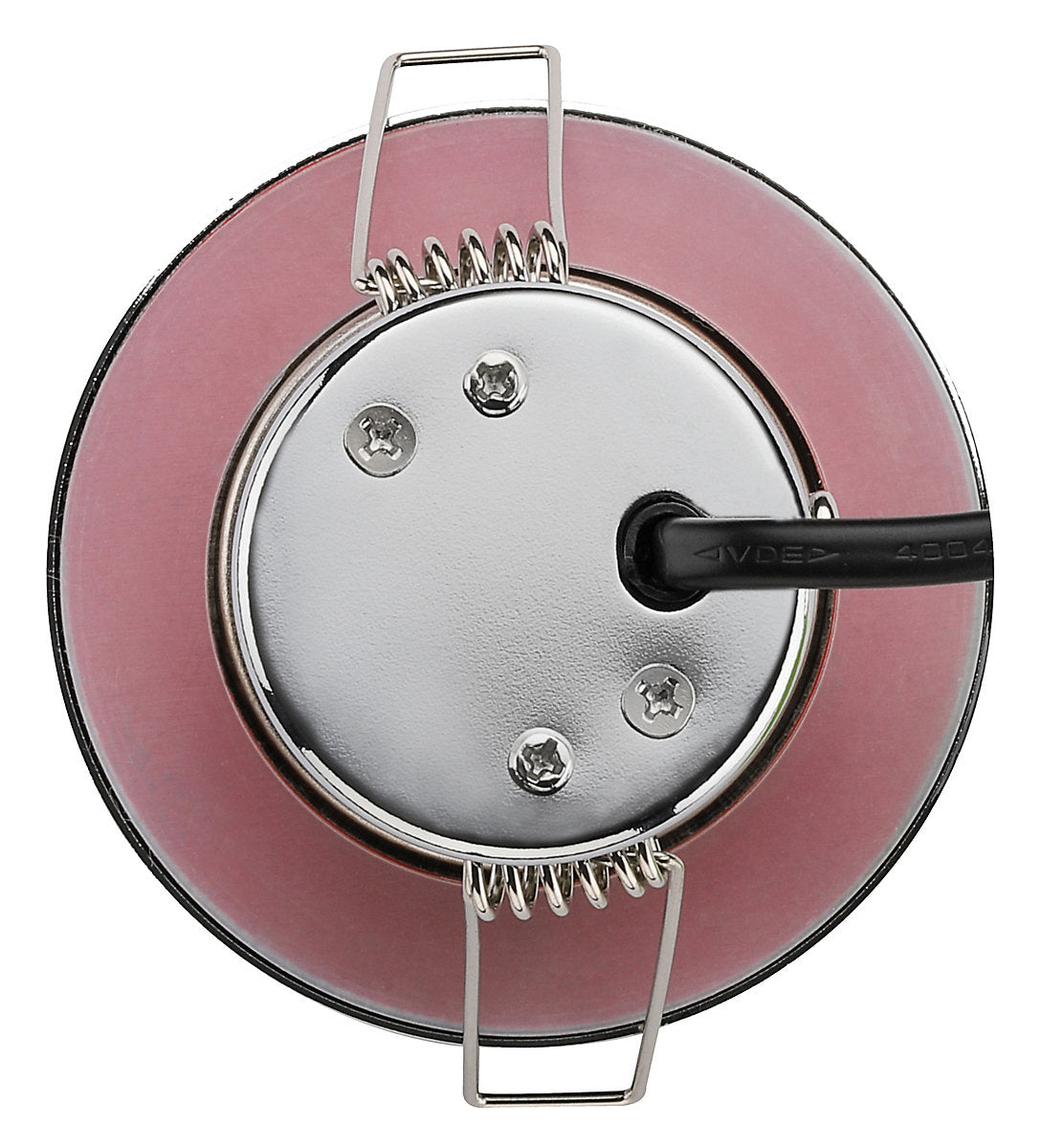 Luceco Eco Silver Chrome effect Fixed LED Fire-rated Warm white Downlight 5W IP65