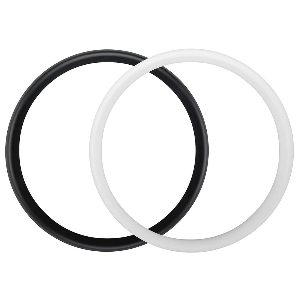 Luceco Fixed Black & White Mains-powered Outdoor Bulkhead wall light 450lm (Dia)16cm