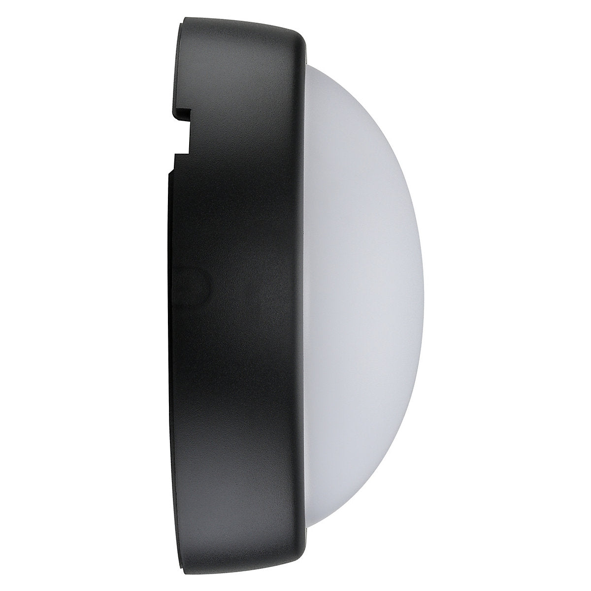Luceco Fixed Black & White Mains-powered Outdoor Bulkhead wall light 450lm (Dia)16cm