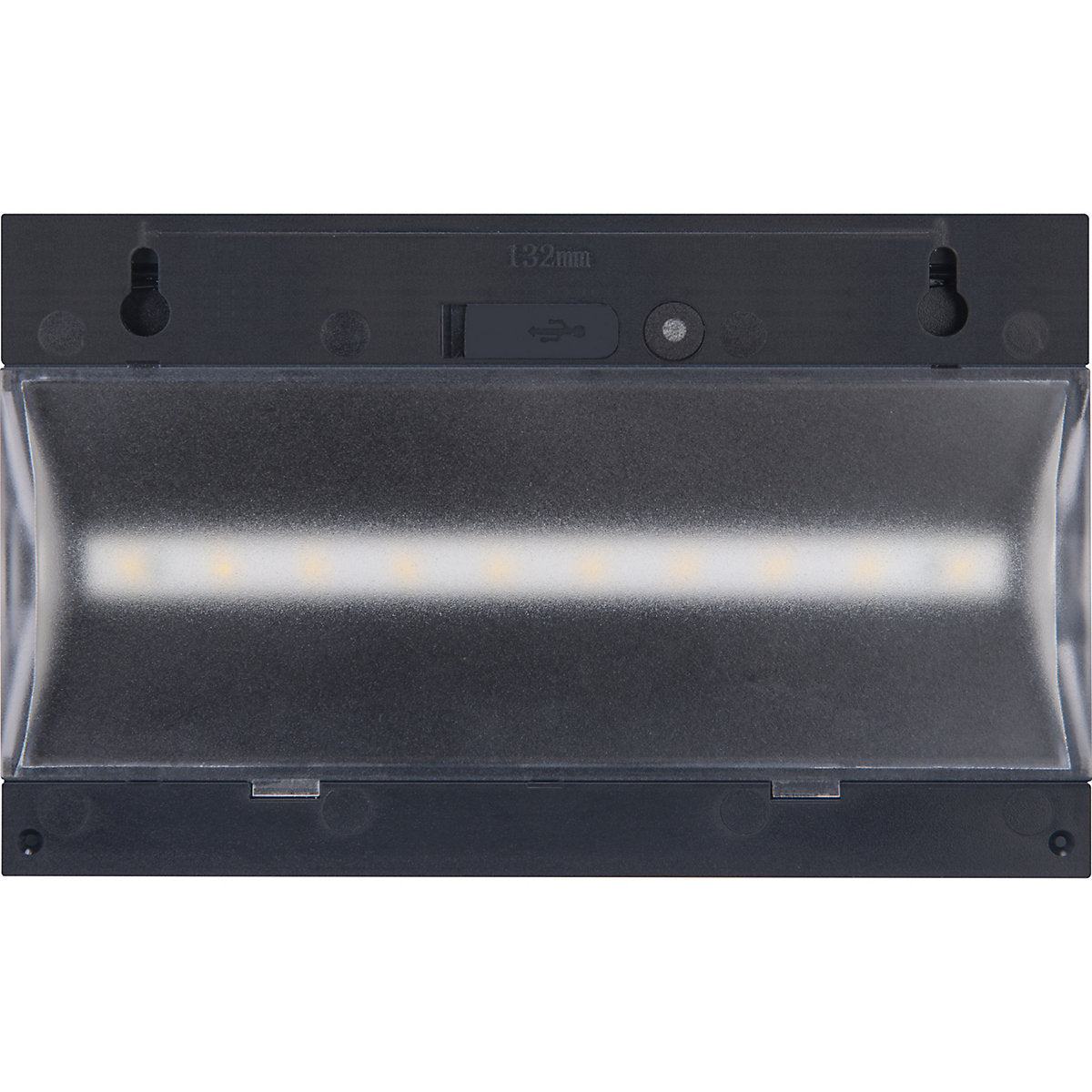 Luceco Prysm Non-adjustable Black Battery & solar-powered LED 6W PIR With motion sensor Rectangular Outdoor Wall light