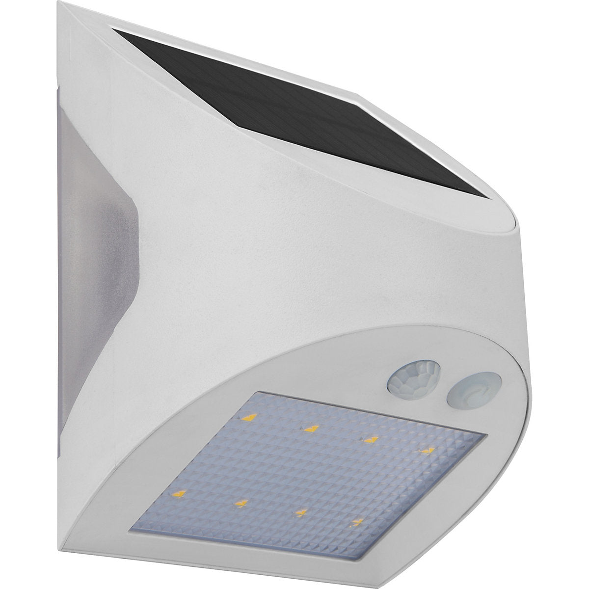 Luceco Prysm Non-adjustable White Battery & solar-powered LED 3W PIR With motion sensor Square Outdoor Wall light