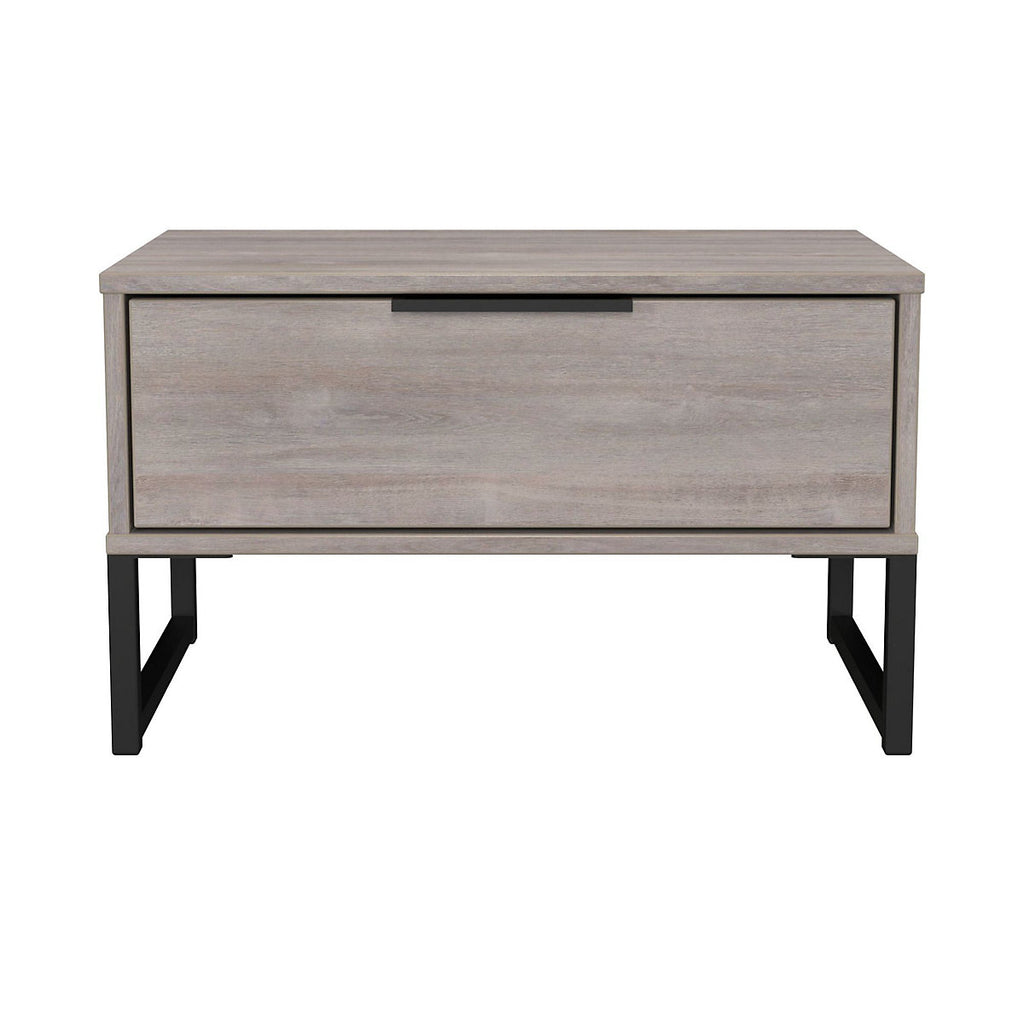 Marsala Ready assembled Grey oak grey oak effect 1 Drawer Bedside table (H)348mm (W)575mm (D)395mm