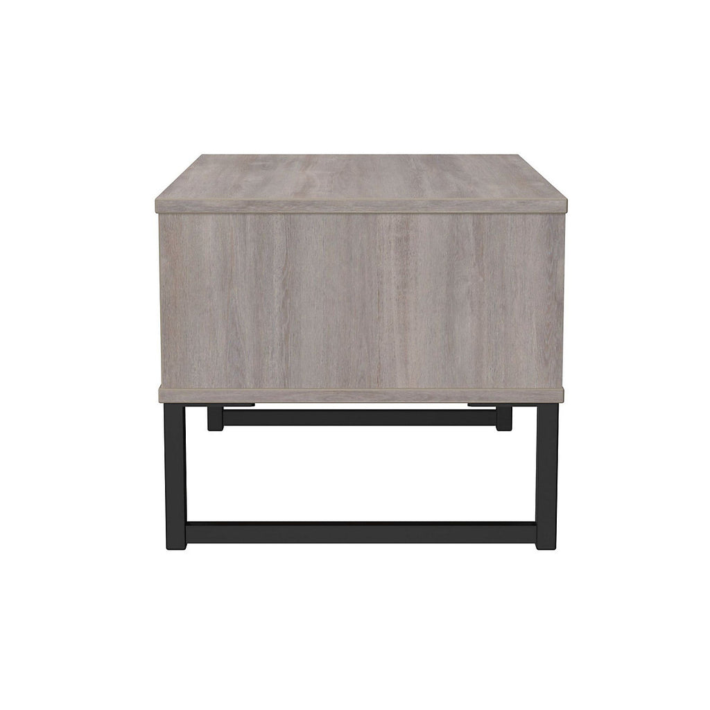 Marsala Ready assembled Grey oak grey oak effect 1 Drawer Bedside table (H)348mm (W)575mm (D)395mm