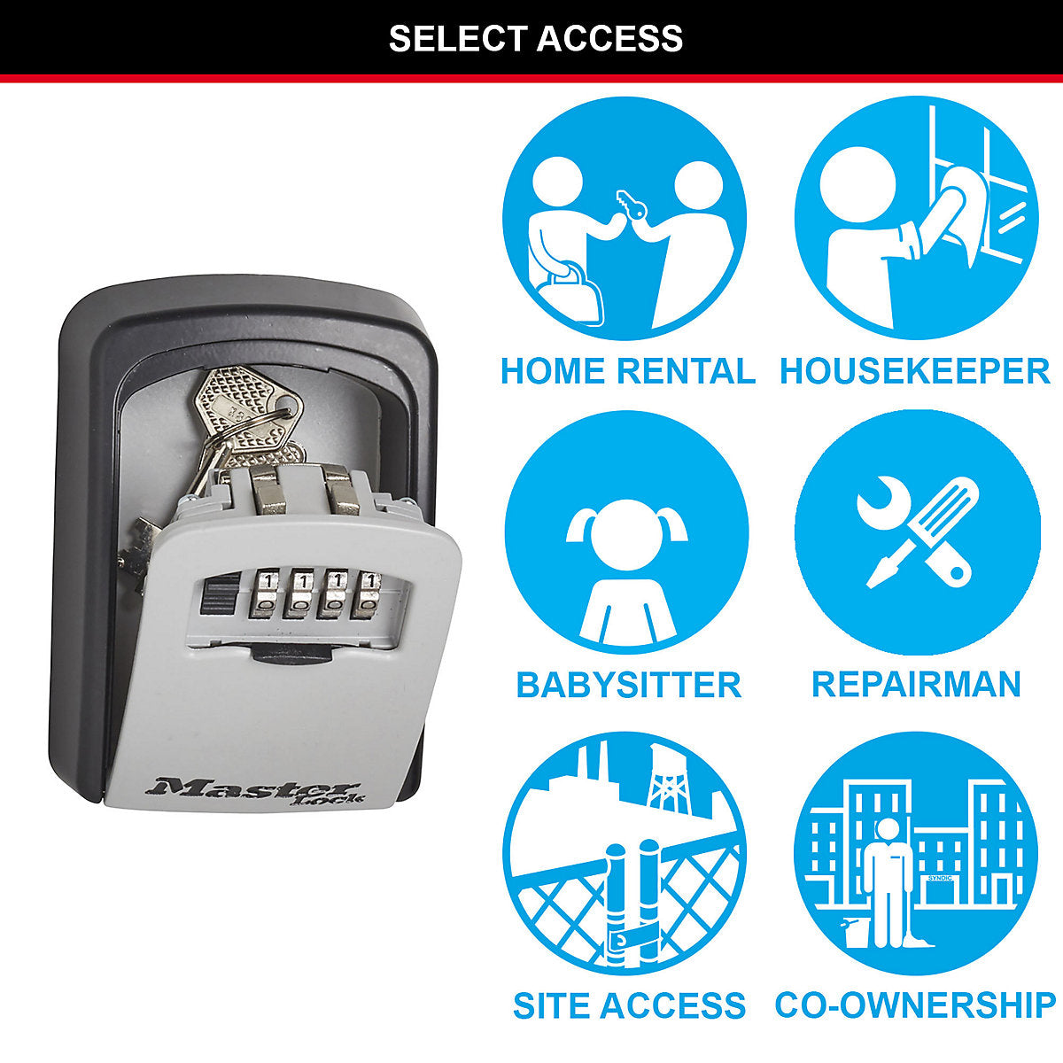 Master Lock Wall-mounted External Combination Key safe Medium