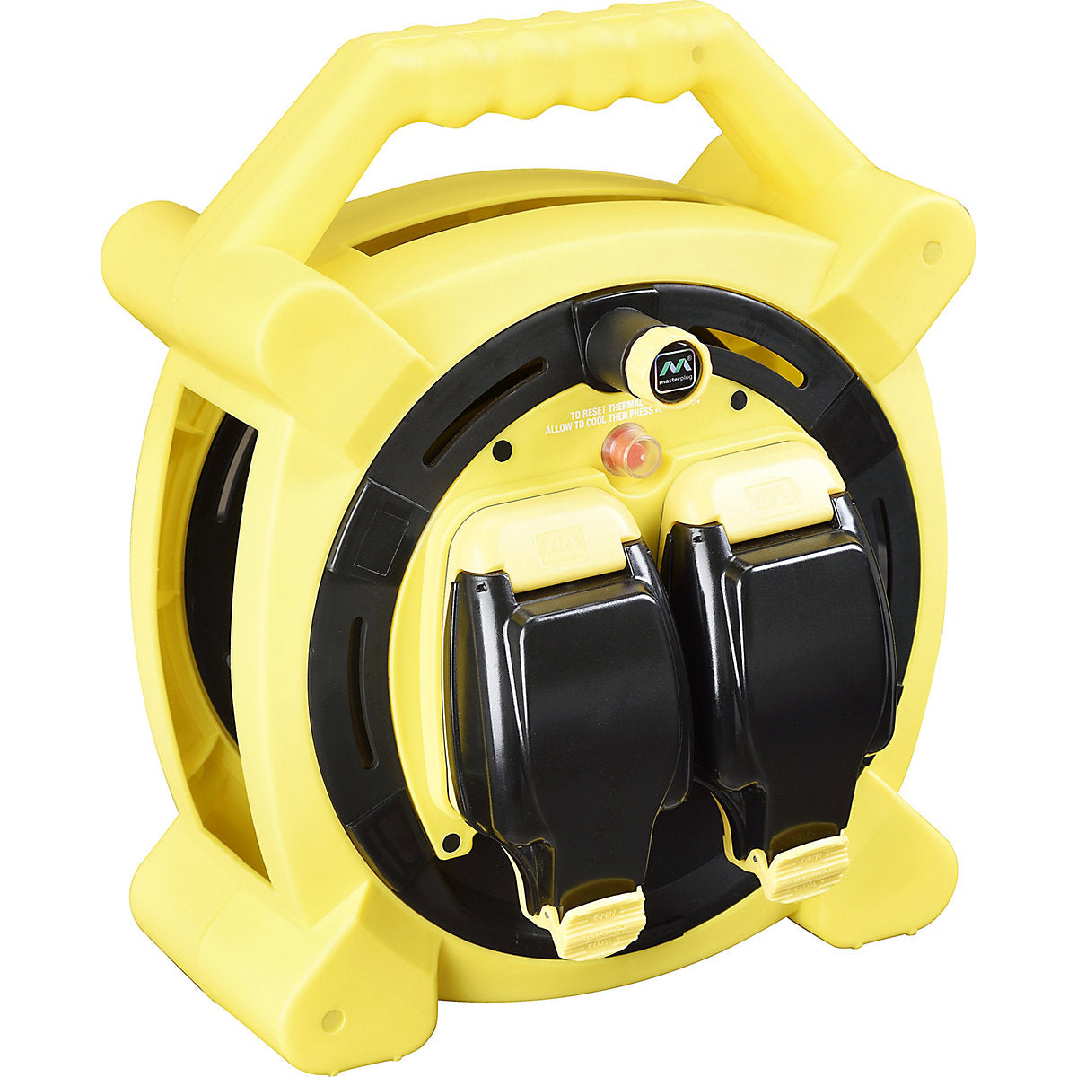 Masterplug 2 socket Black & yellow Outdoor Cable reel, 20m