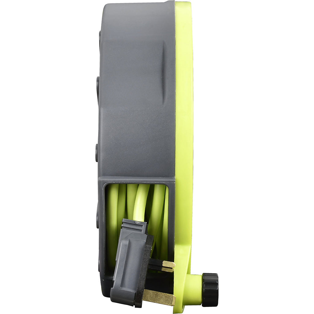 Masterplug 4 socket Green & grey Indoor Cable reel, 10m