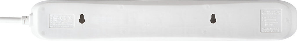 Masterplug BSG1N-BD 6 socket 13A White Extension lead, 1m