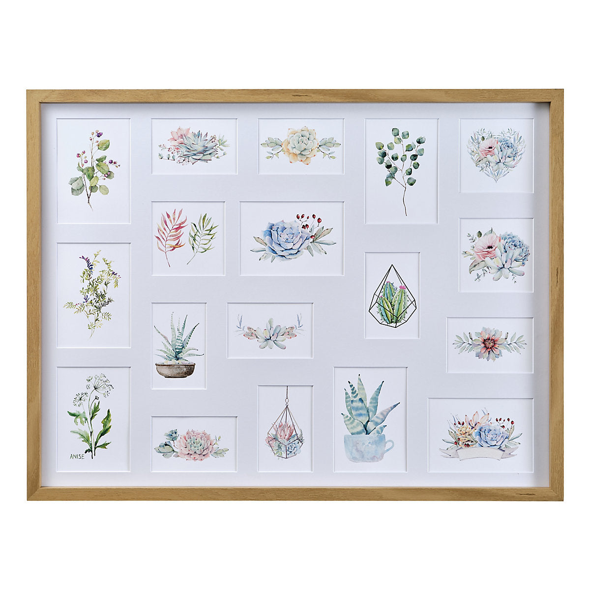 Matt Oak effect Plain Multi Picture frame (H)85.6cm x (W)65.6cm