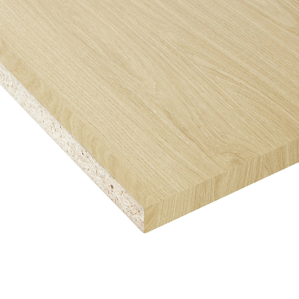 Matt Oak effect Semi edged Furniture panel, (L)2.5m (W)400mm (T)18mm