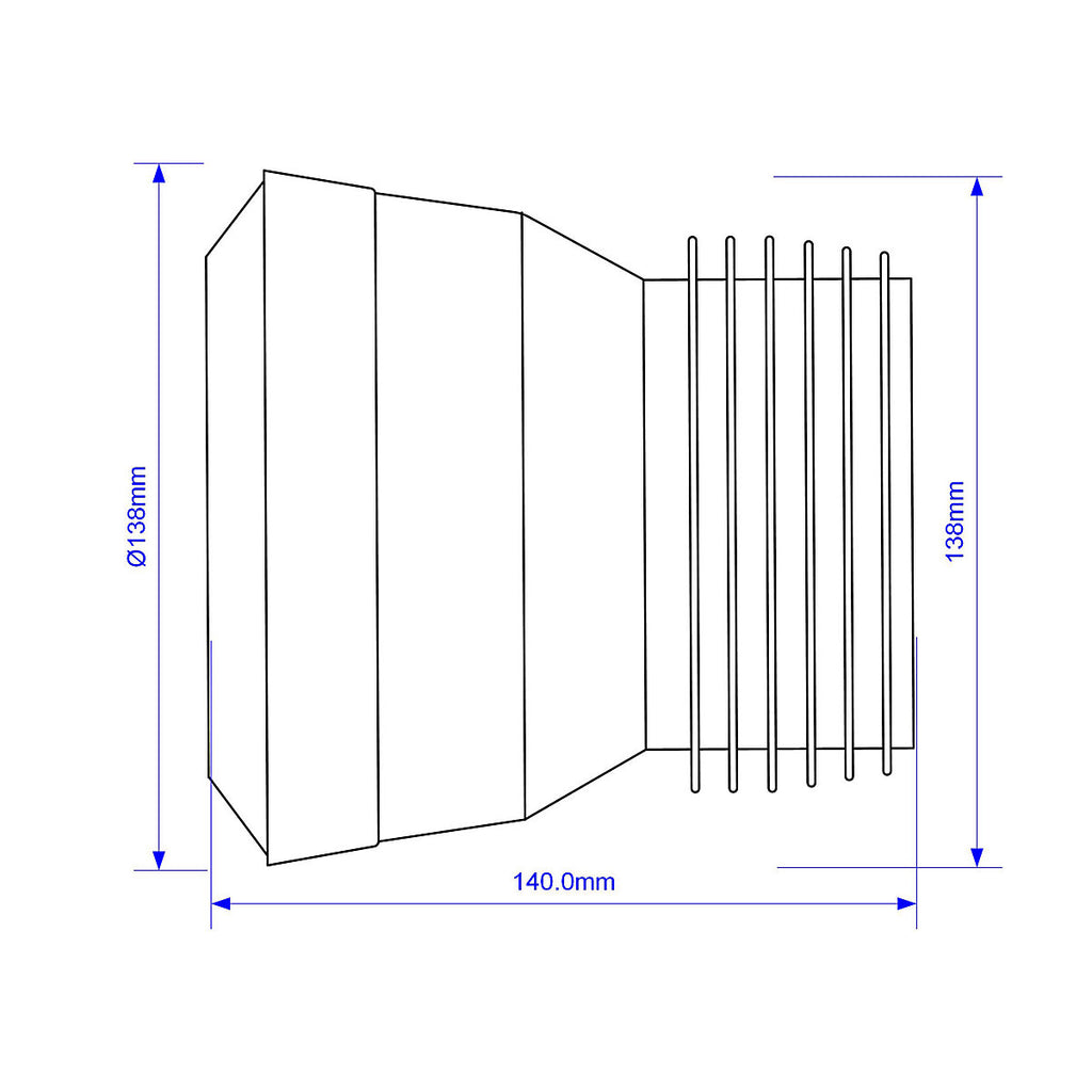 McAlpine Straight Pan connector (Dia)112mm