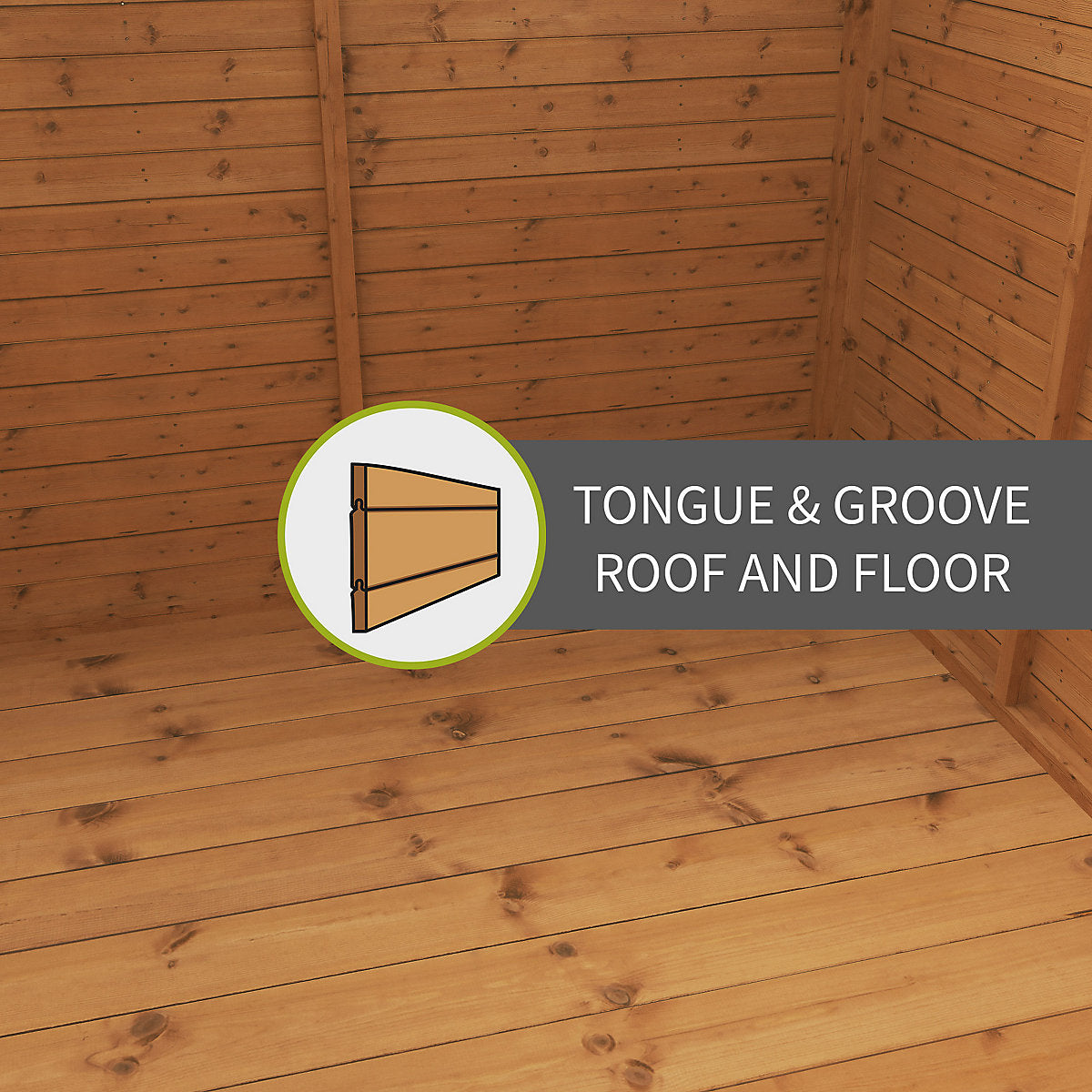 Mercia Tongue & groove 6x4 ft Reverse apex Wooden Dip treated Shed with floor & 2 windows