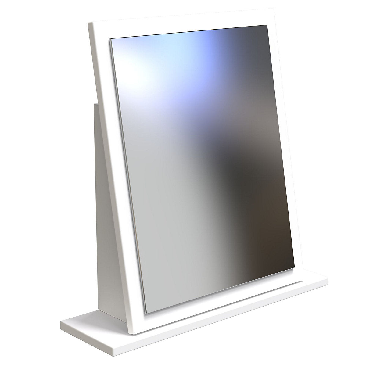 Messina White Rectangular Freestanding Framed mirror, (H)50cm (W)47.8cm