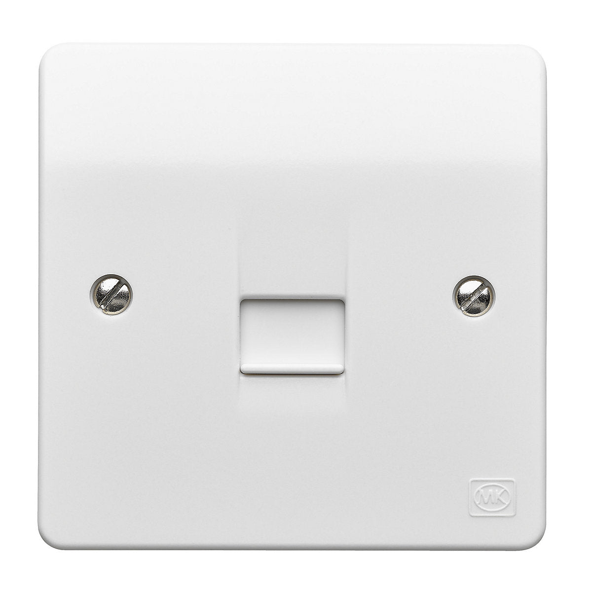 MK White 1 gang Master telephone socket