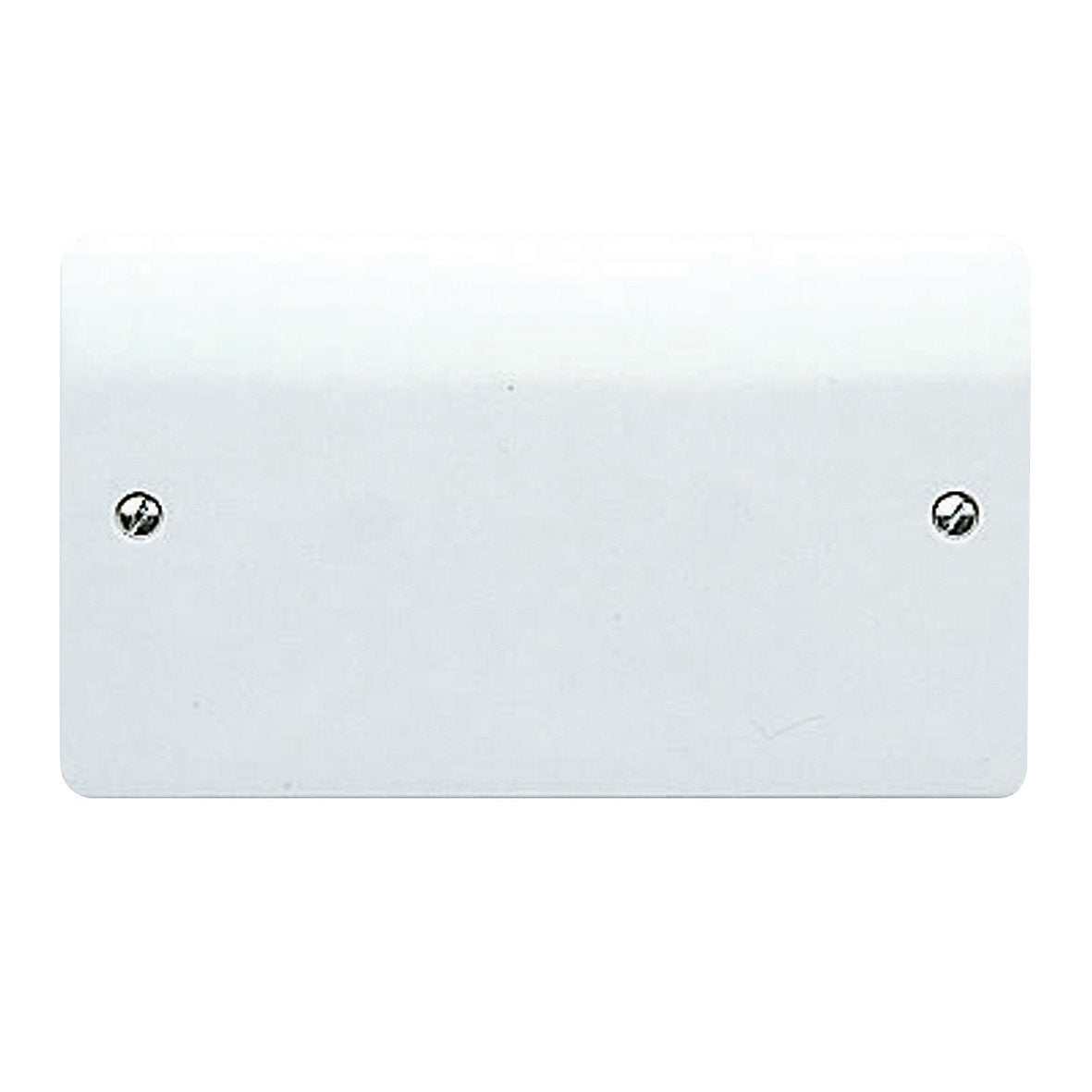 MK White 2 gang Double Blanking plate