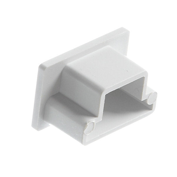MK White ABS plastic 25mm x 16mm Trunking end cap