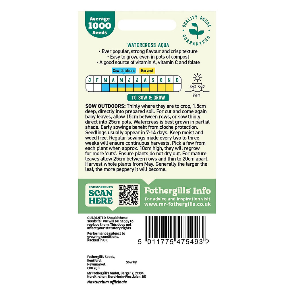 Mr Fothergills 'Aqua' Vegetable Seeds