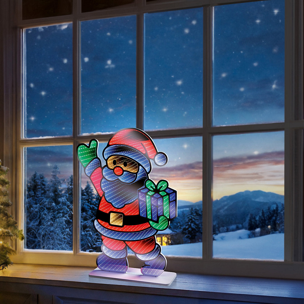 Multicolour LED Santa Infinity light