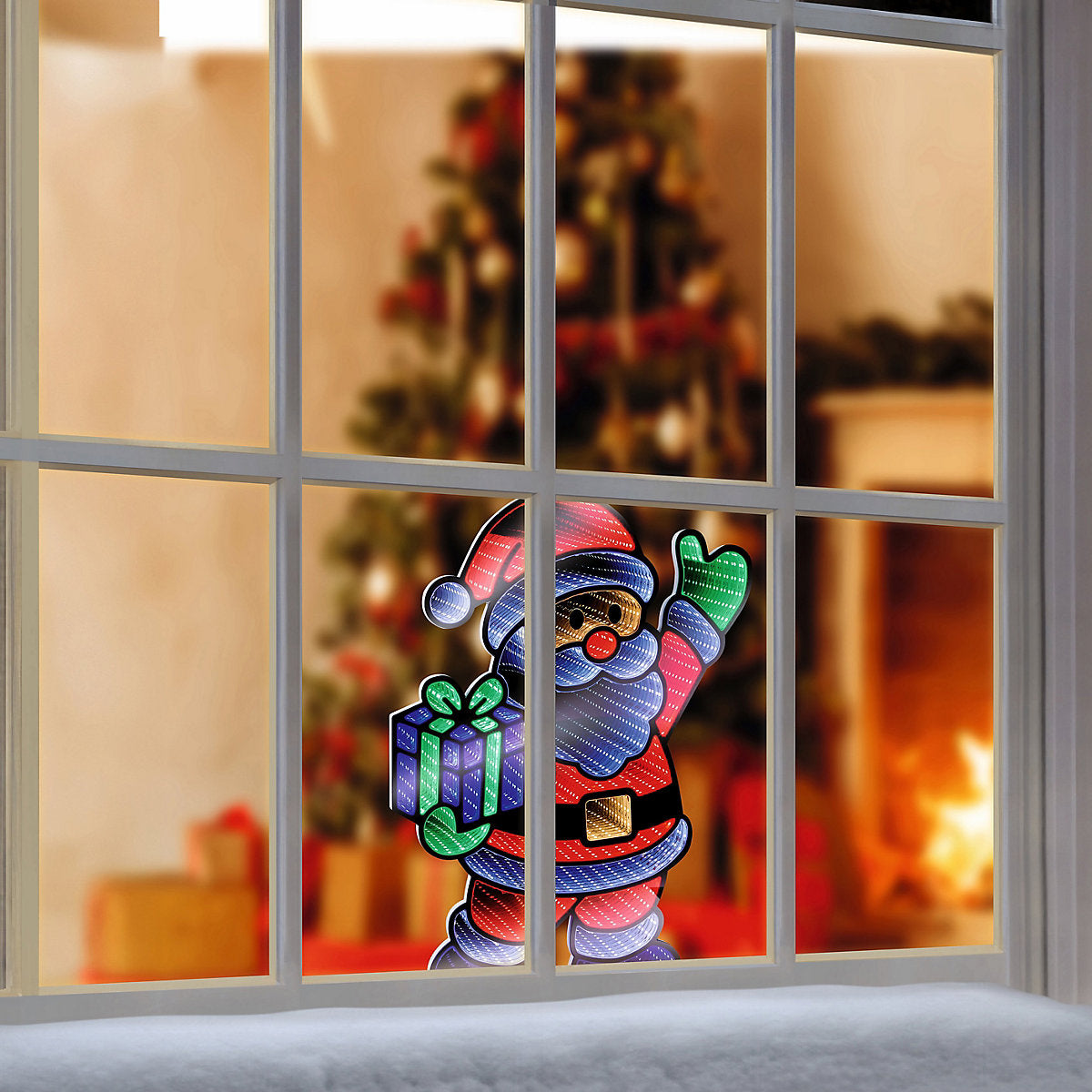 Multicolour LED Santa Infinity light