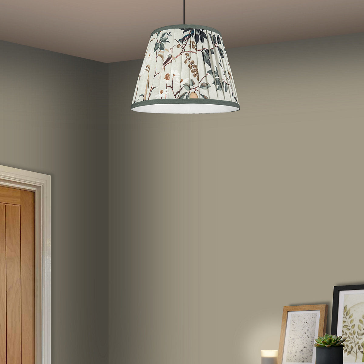 Multicoloured Orchard Bloom Tapered Lamp shade (D)25cm