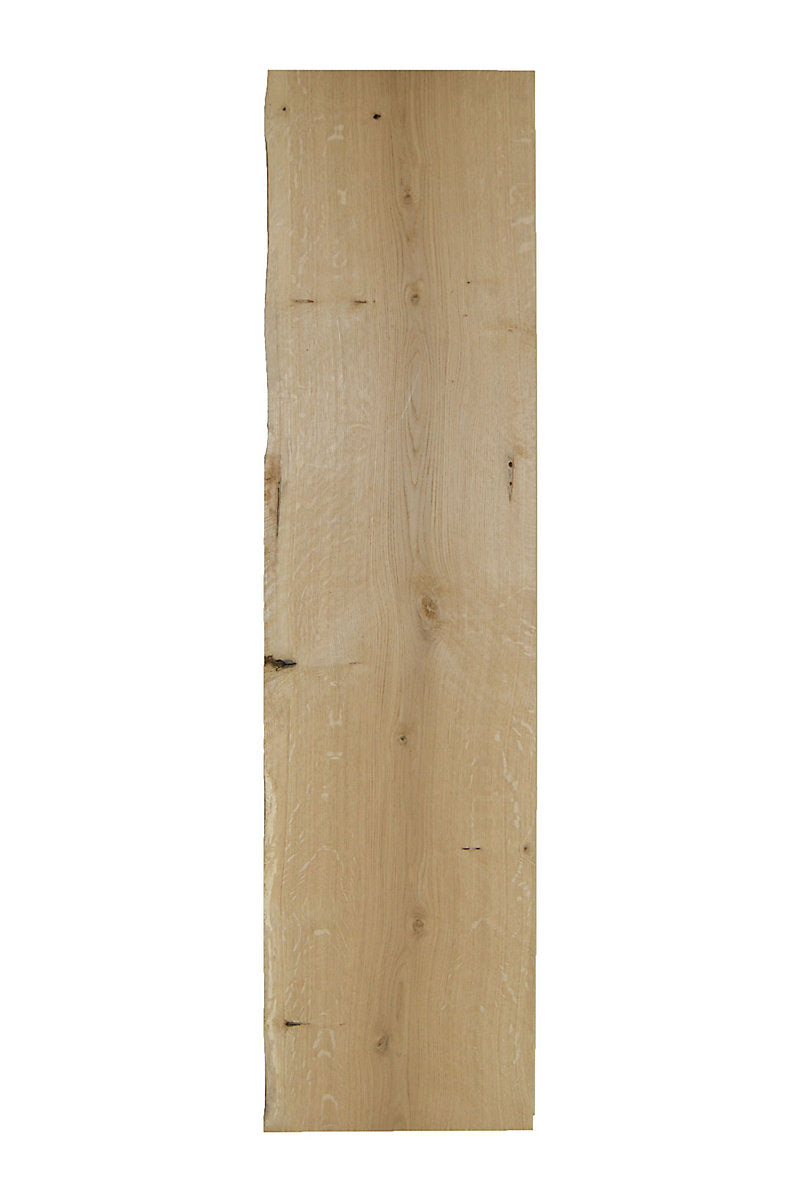Natural Waney edge Oak Furniture board, (L)1.2m (W)300mm (W)250mm-300mm (T)25mm