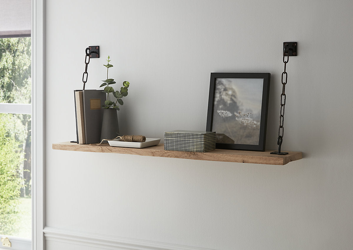 Natural Waney edge Oak Furniture board, (L)1.8m (W)300mm (W)250mm-300mm (T)25mm